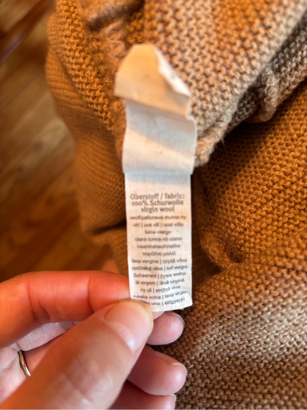 Disana virgin wool long sleeve sleep sack caramel size 1 - Picture 4 of 4